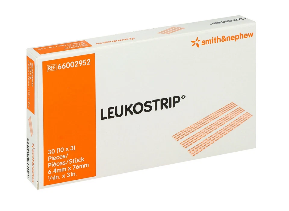 SMITH & NEPHEW Leukostrip 76,0 x 6,4 mm 10x3 Stück EAN: 5000223449070 PZN: 07610380