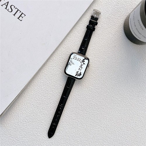 Slim Leather Band Women Bracelet for Apple Watch 9 8 7 6 5 4 SE 40/44/41/45/49mm - Picture 7 of 14