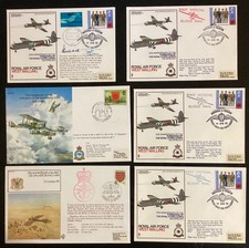 GB 1972/81 Royal Flying Corps Anniversary Covers x 6 GLIDER MAIL (RAF46)