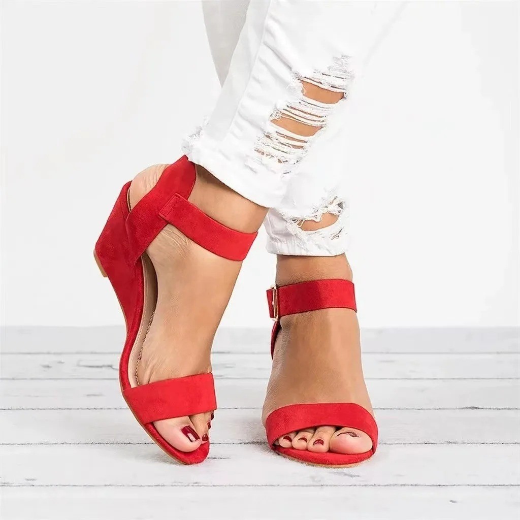 Sandalias de été para mujeres, chaussures décontractées à bout ouvert, gran cola