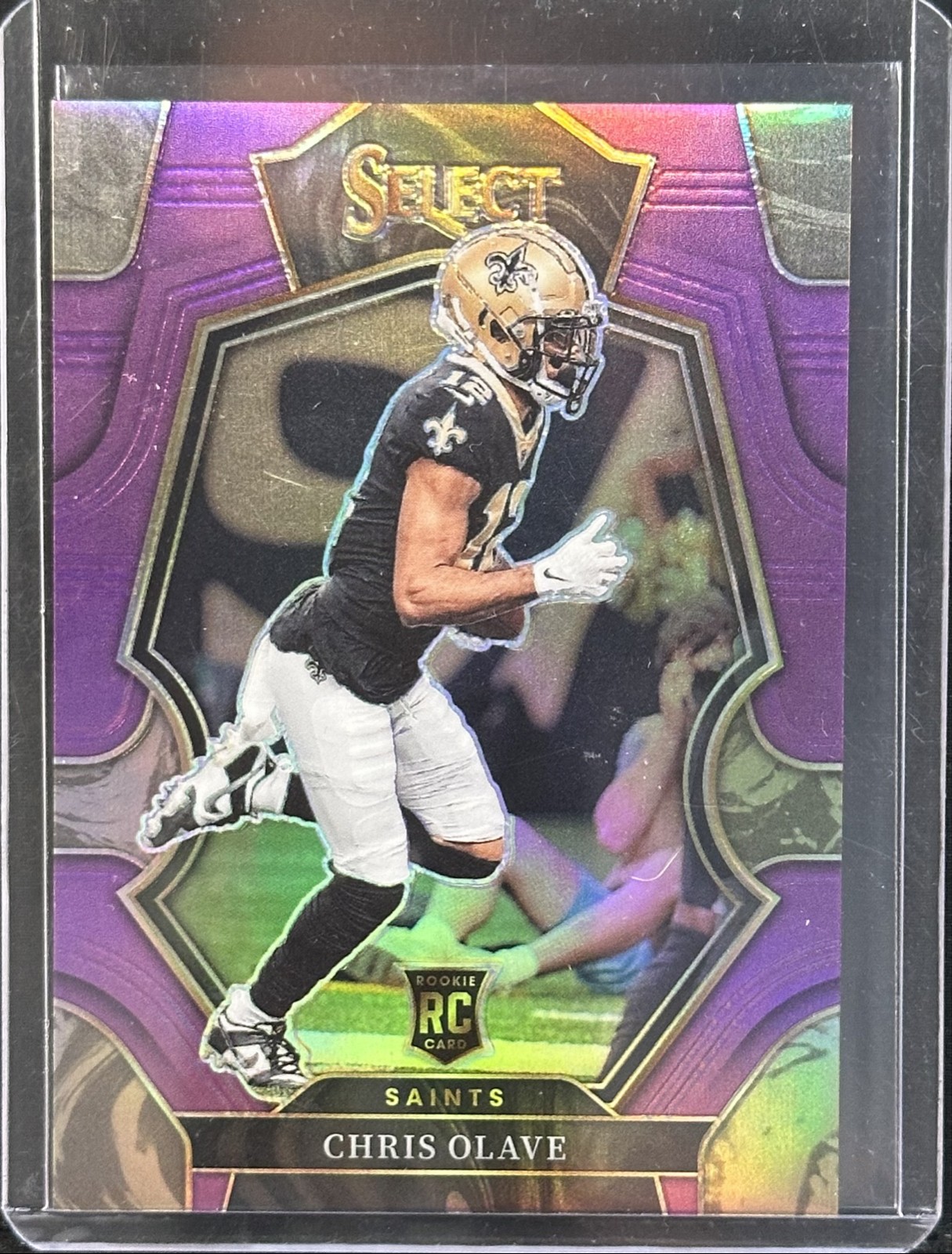 2022 Panini Select - Premier Level Chris Olave #170 Purple Prizm /75 (RC)
