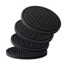 Car Cup Holder Coaster 4 Pack - Non Slip  Shockproof,Flexible PVC Rubber Ins...