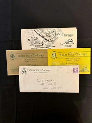 Road Atlanta Walter Mitty Challenge 1981 Vintage Passes Map Program   IMSA SCCA
