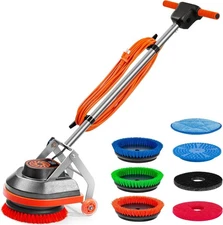 Commercial Floor Scrubber Machine with Brushes and Pads Heavy Duty Floor Cleane