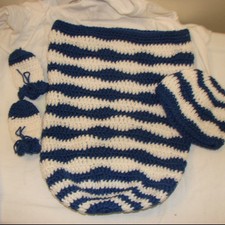 Customizable Crochet Baby Cocoon w/Hat Mits