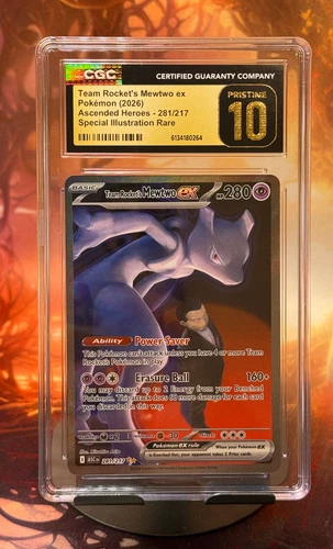 Team Rocket’s Mewtwo ex Ascended Heroes 281/217 SIR (2026) CGC Pristine 10
