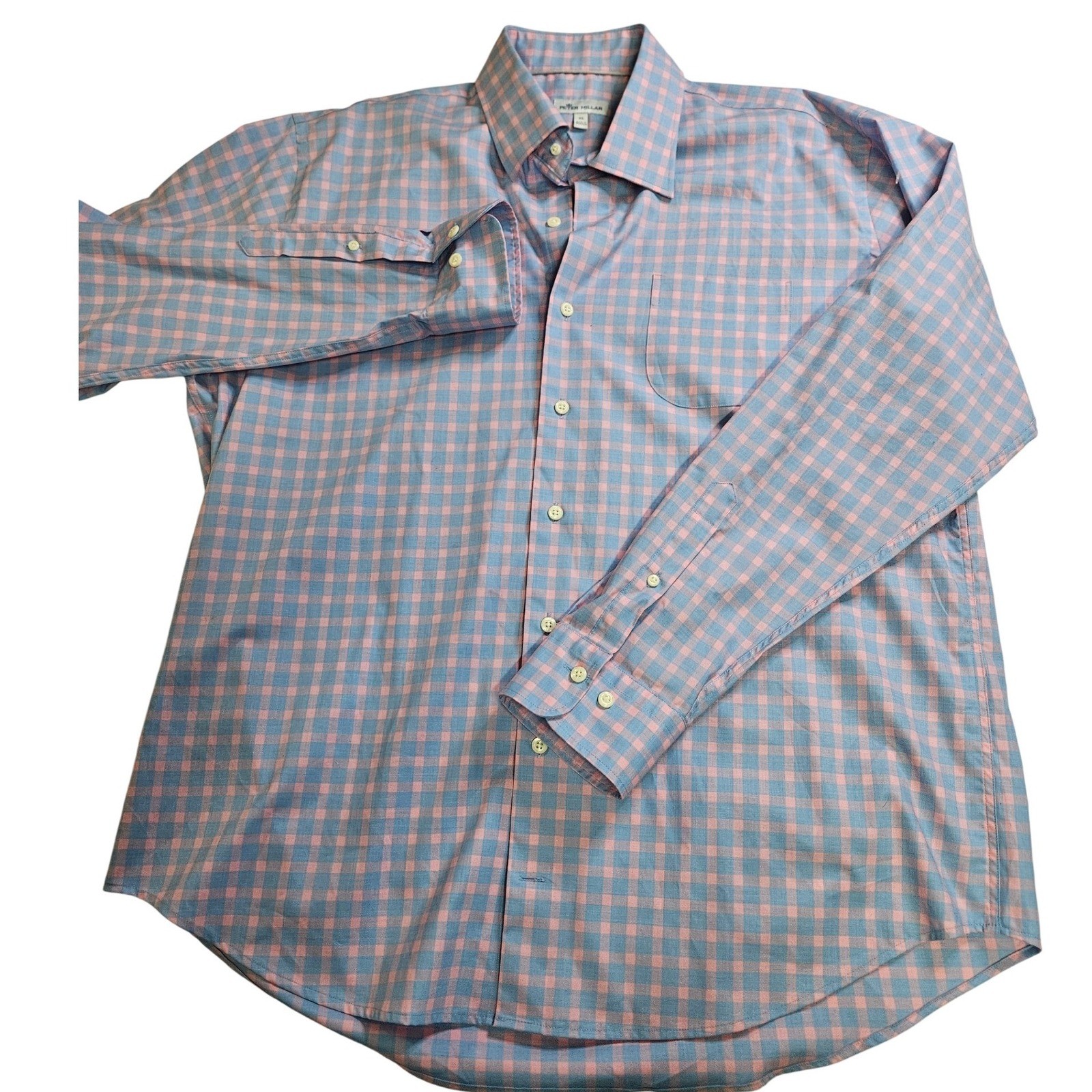 Peter Millar Gingham Check Button Down Shirt Mens… - image 3