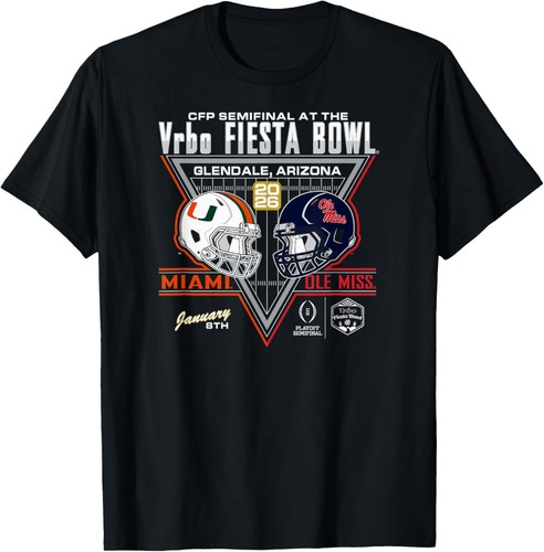 Miami Hurricanes v Ole Miss Rebels CFP Semi Fiesta Bowl 2026 T-Shirt