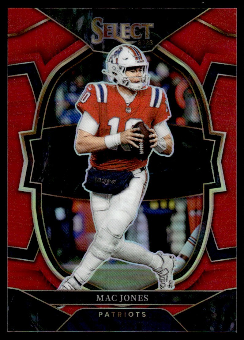 2022 Panini Select Red Prizm Mac Jones 54/99 New England Patriots #92