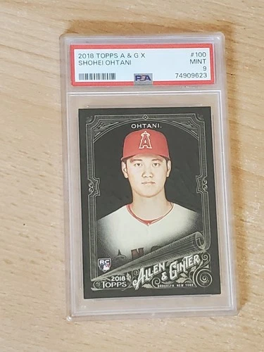 2018 Topps Allen Ginter X black parallel rookie card RC Shohei Ohtani #100 PSA 9