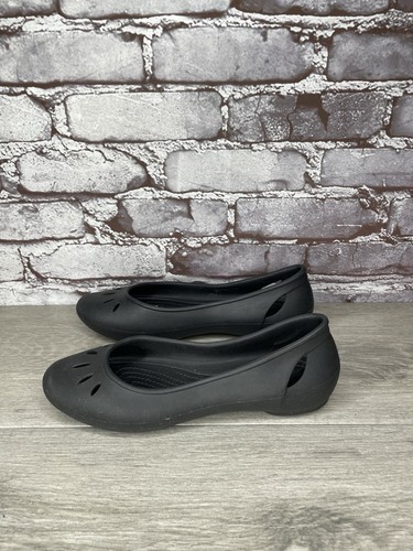 Crocs Kadee schwarze bequeme Gummi-Slingback-Ausschnitte Damengröße 8M US/39EU