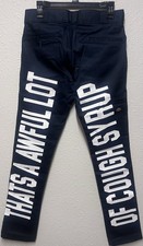 That s A Awful Lot Of Cough Syrup x Dickies Black Work Pants Black 32x30