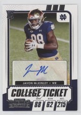 2021 Panini Contenders Draft Picks College Ticket Javon McKinley #323 Auto 0p89