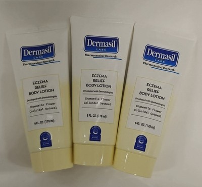 Dermasil Labs Eczema Body Lotion 6 fl.oz Set Of 3