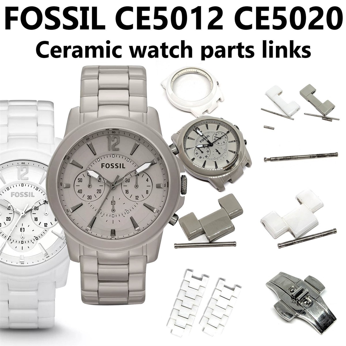 Fossil CE5012 CE5017 Grant Chronograph Ceramic watch parts men's