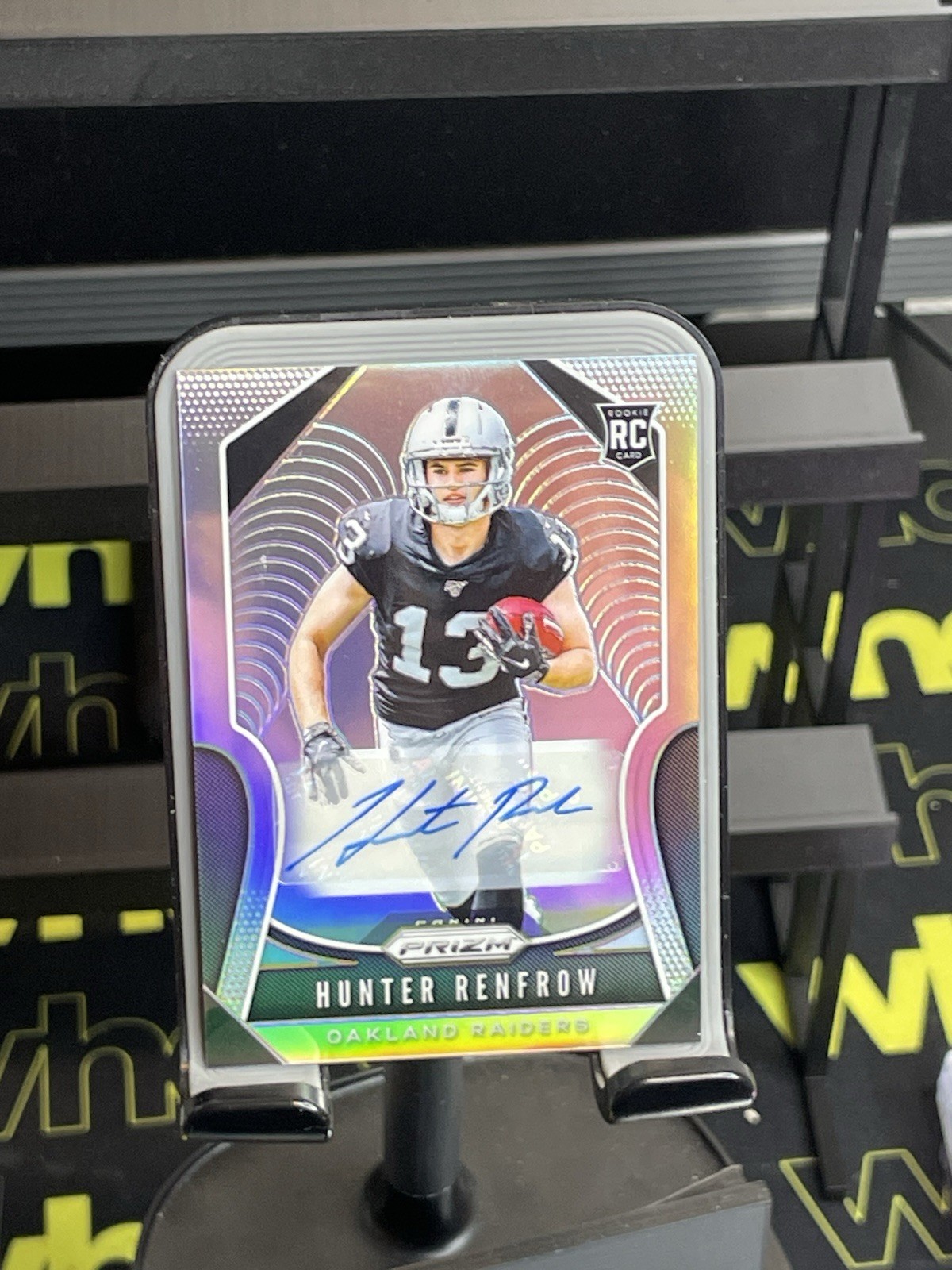 Panini 2019 Prizm Hunter Renfrow Rookie Autograph #357 Oakland Raiders