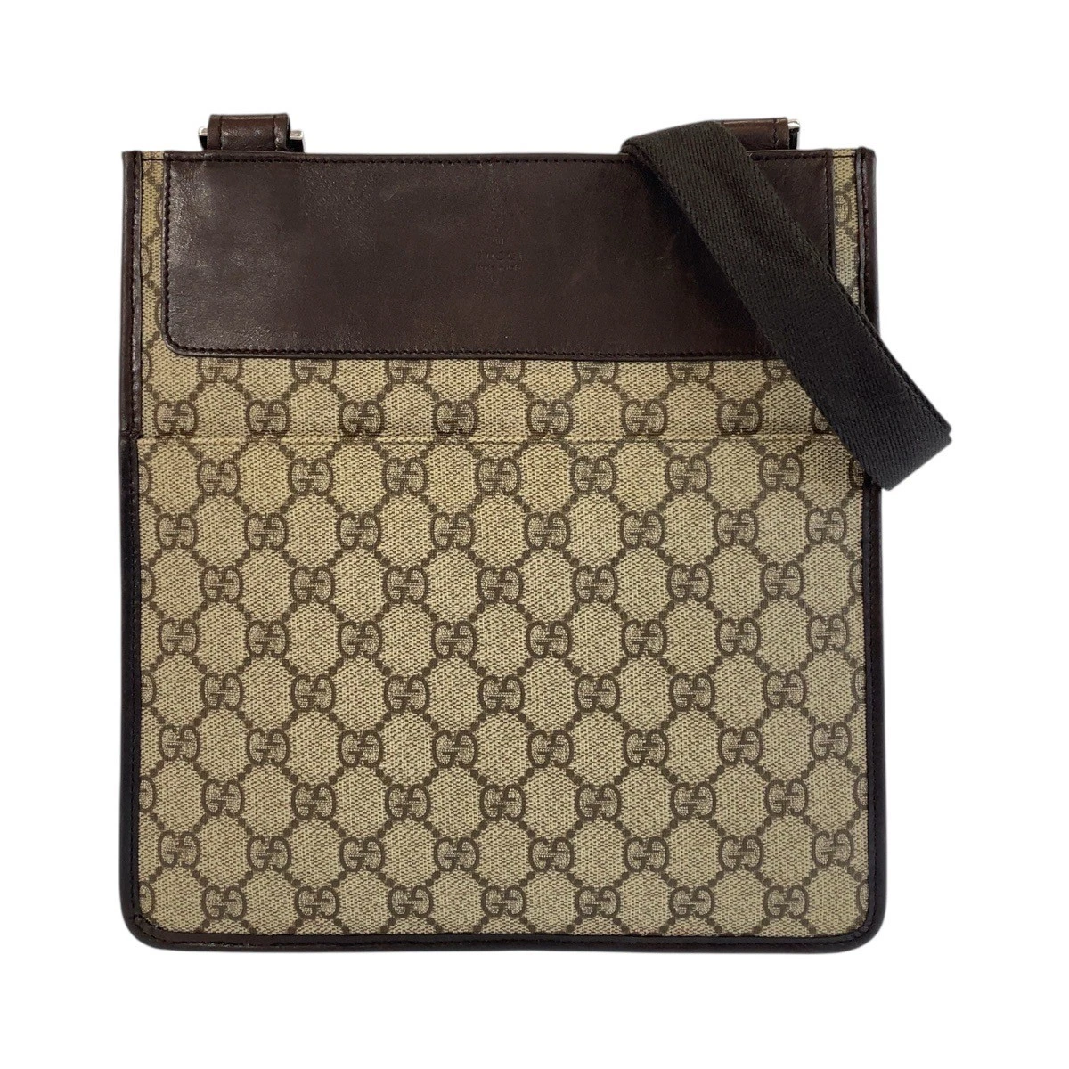 Sac bandoulière Beauty GUCCI marron beige GG suprême toile cuir 27639 pochette