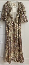 Sezane Multi Coloured/ gold Paisley Robe Paula Wrap Long Dress- NEW- Size UK8