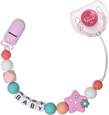 Cute Pacifier Clip Pink Style with Magnetic Pacifier Reborn Dolls Toy Accessorie