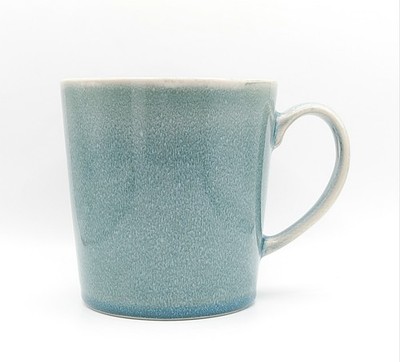 Rustic Aquamarine Coffee Mug 18 Oz Ceramic, Fire Glazed Tea Cup by Meritage  | eBay