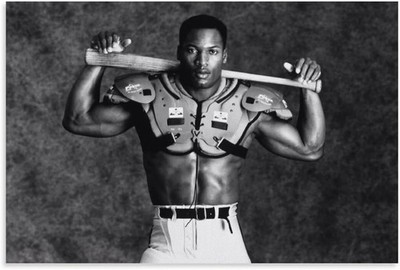 Bo Jackson Retro Black And White Poster