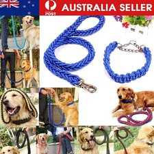 Large Dog Leash Nylon Braided Traction Rope Pet Walking Thick Hand Rope for Bull