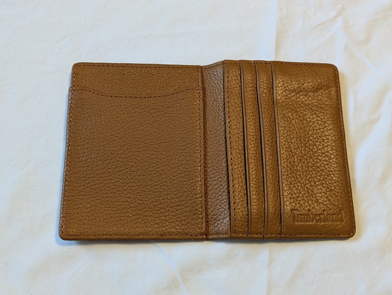 Timberland Genuine Leather Passport Wallet Travel ID Holder Brown 6.5" x 4.5"