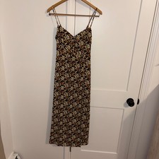 Urban Outfitters NWT Floral Side Slit Small Spaghetti Strap Sun Dress Brand NEW