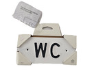 NEW Magnolia WC Water Closet Porcelain Door Sign