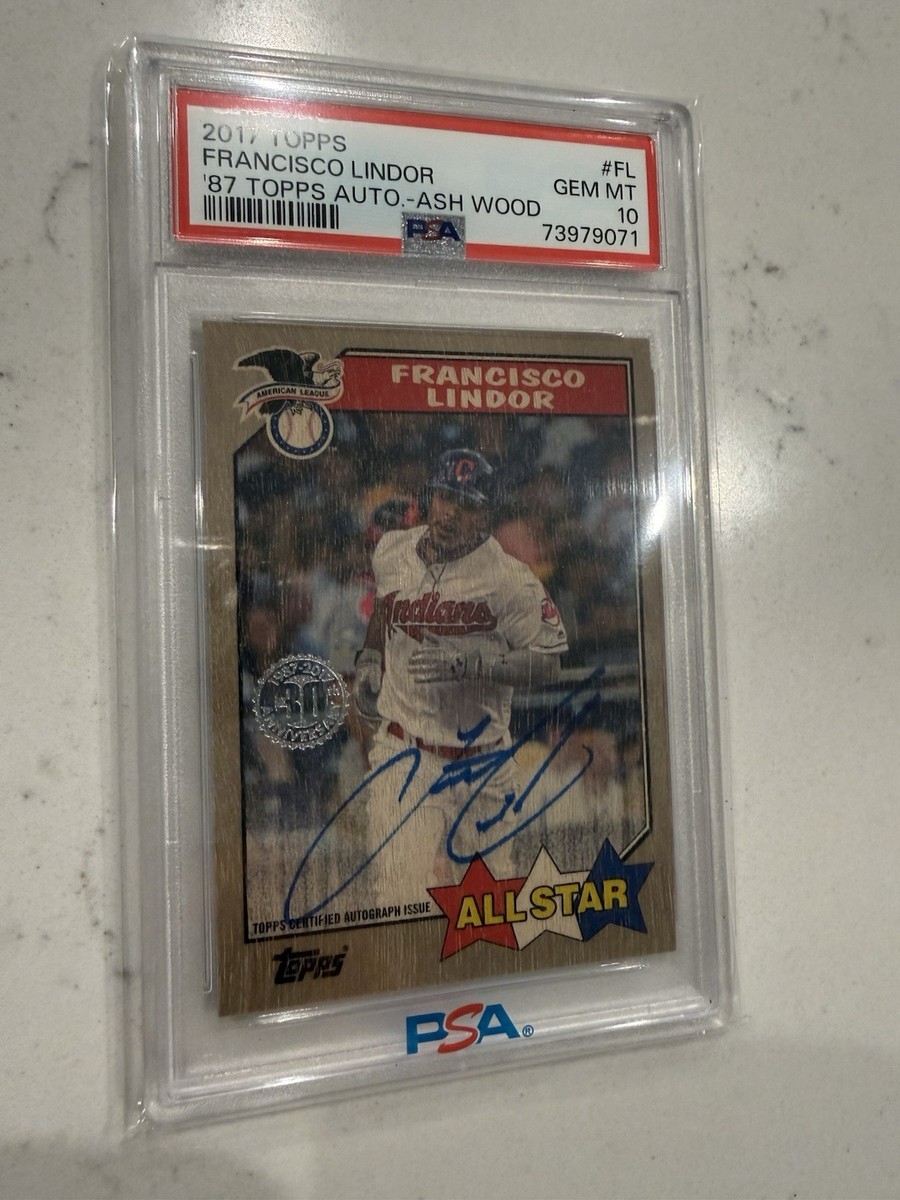 2017 Topps - 1987 Topps 30th Francisco Lindor Auto Ash Wood /10 | eBay