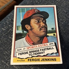 1976 Topps Traded  #250T Fergie Jenkins  Boston Red Sox Baseball Card EX