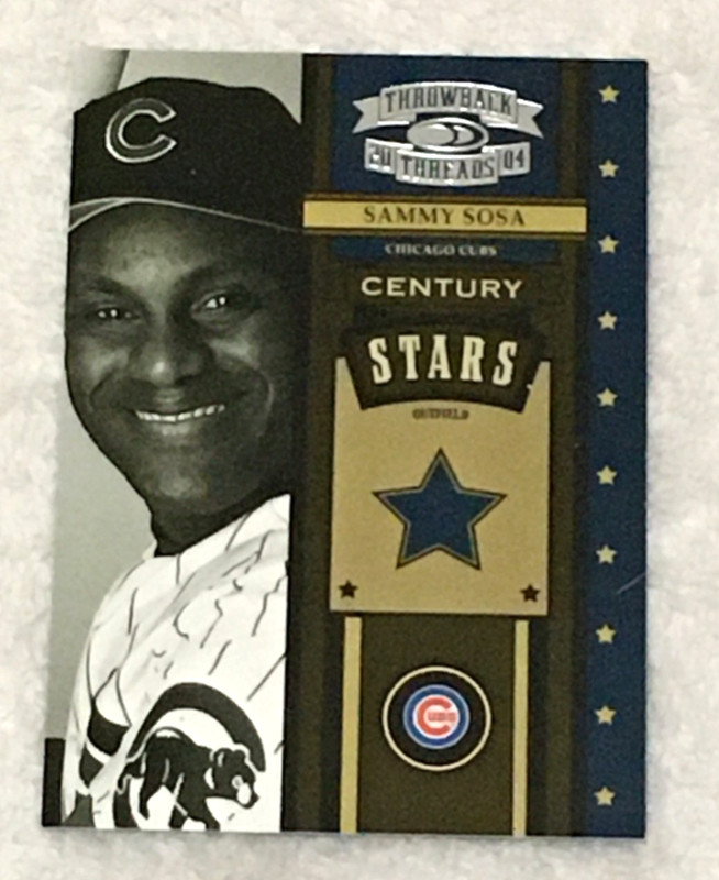 2004 Donruss Throwback Threads Century Stars 0184/1500 Sammy Sosa #CS-52 CUBS