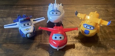 LOT of 4 Super Wings Transforming planes vehicles Jett Donnie Astra Paul Toy