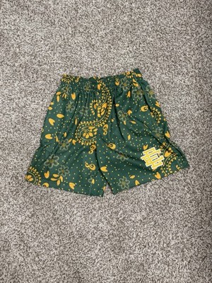 Eric Emanuel EE Basic/Core Short Green Paisley Mesh Shorts Bandana Print Size XL