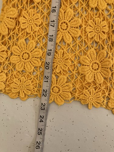 Vicki Wayne Marigold Floral Crochet Cardigan Sweater Plus 1X Cropped Cottagecore - Picture 19 of 20