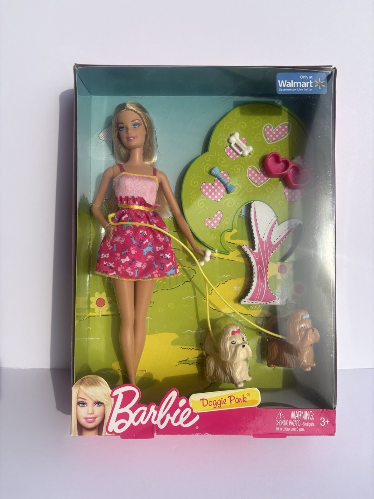 12in Blonde Doll With Two Dogs & Accessories
