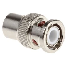 2pc RS PRO 5464881 Straight Cable Mount BNC Connector 75 Ohm Clamp Term. Ni