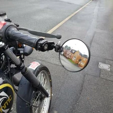 Cafe Racer Motorcycle 7/8" Handle Bar End Mirrors For Honda Yamaha Suzuki  DM