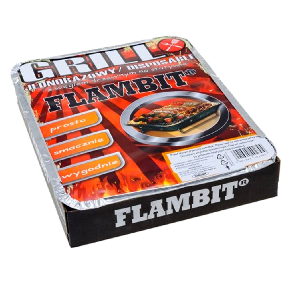 20x Premium BBQ Einmalgrill to go, mit Anzüghilfe, Holzkohle, Aluschale, 20 Pack