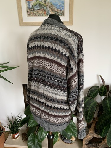 Maglione uomo vintage UOMOWEAR grigio lana mix misto - taglia media - brutto stile - Foto 8 di 13
