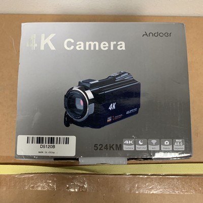 Andoer HDV-524KM 4K 48MP Camcorder Wi-Fi Night View 16x Zoom Video Camera - NEW