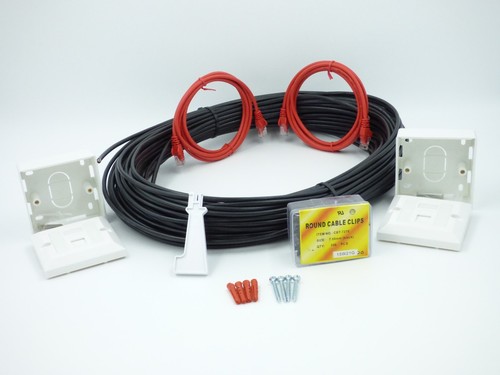 35MTR External CAT5E Network Extension kit Ethernet Kit 100% COPPER  - Picture 1 of 6