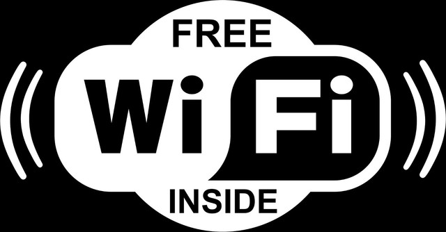 Free Wi Fi sign White reverse Shop cafe Window Vinyl graphics sticker wifi