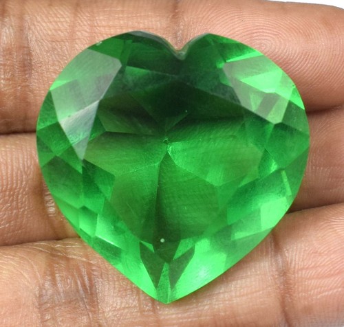 Brazilian Green Topaz 60.40 Carat Heart Shape Loose Gemstone Certified E7831