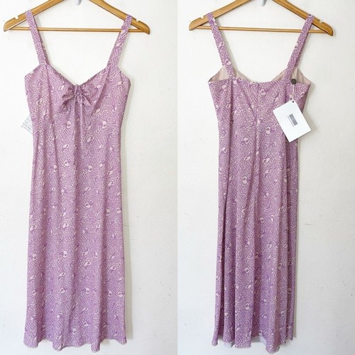 NUEVO SIN ETIQUETAS ANNA SUI Vestido Jersey Satinado Estampado Talla 0 - Imagen 5 de 10
