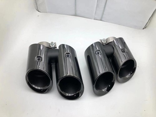 1Pair Stainless Steel Rear Exhaust Muffler Pipe For 19-24 Porsche Macan 2.0T - Picture 2 of 5