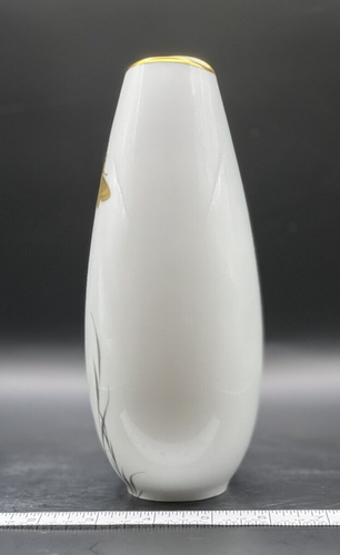 Vintage MCM Toube Rosenthal Handmalerei Gold Gilt Gilded and White Vase - Picture 2 of 7