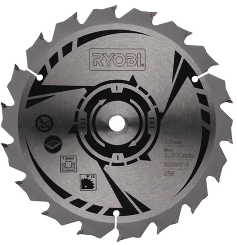 Ryobi 150/10MM Z=18 Hm Hoja de Sierra Disco Circular CSB150A1 para LCS180, - Afbeelding 1 van 3