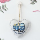 Campervan Decoration Handmade Fabric Hanging Door Heart Novelty Happy Camping UK