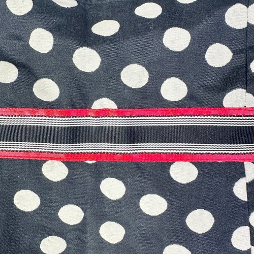 MAEVE x ANTHROPOLOGIE abito donna 4 nero a pois senza spalline midi nastro preppy - Foto 9 di 11